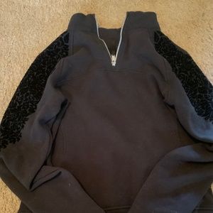 Black cute zip up sweater